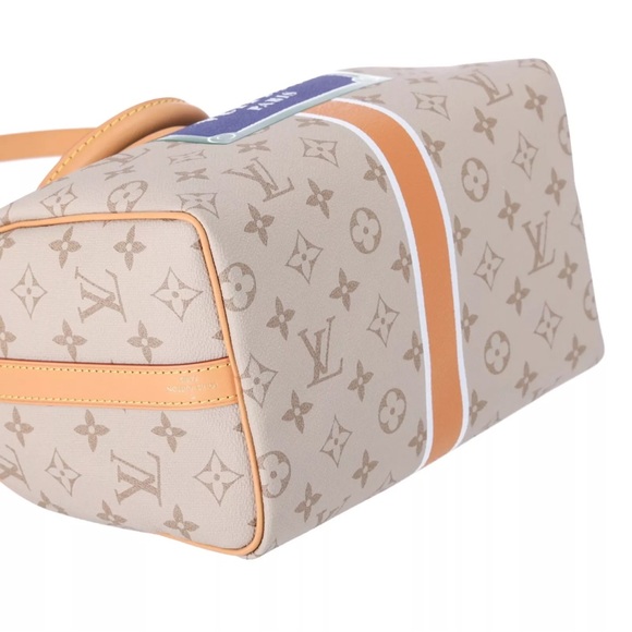Louis Vuitton Monogram Speedy Bandoulière 25 M46749 Beige Multi Stripe Limited - Picture 7 of 9
